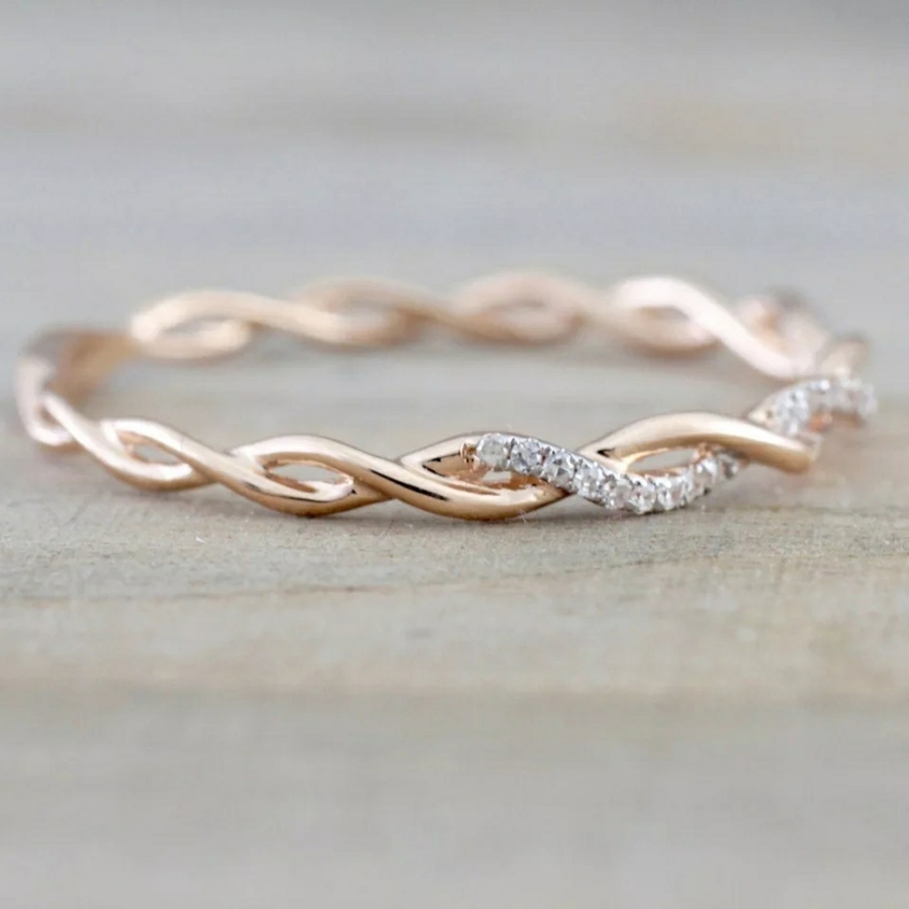 New Rose Gold Braid Ring - Picture 5 of 5
